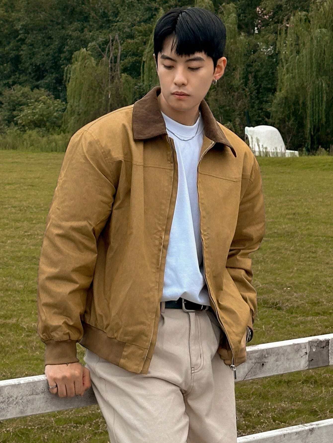 Khaki Men's Jacket 