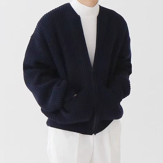 Knit Sweater for Men Cardigan Warm Clothing Vintage Sweater Winter